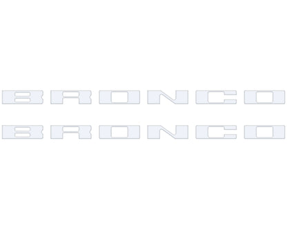 Bronco Running Board Letter Inserts/Overlays Fits 2021-2026 Ford Bronco