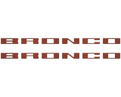 Bronco Running Board Letter Inserts/Overlays Fits 2021-2026 Ford Bronco
