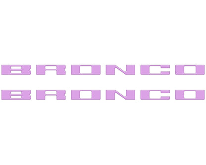 Bronco Running Board Letter Inserts/Overlays Fits 2021-2026 Ford Bronco