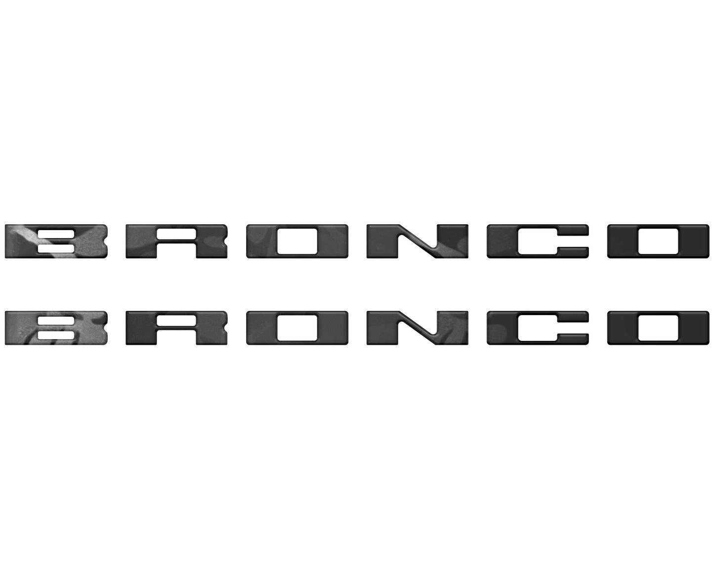 Bronco Running Board Letter Inserts/Overlays Fits 2021-2026 Ford Bronco