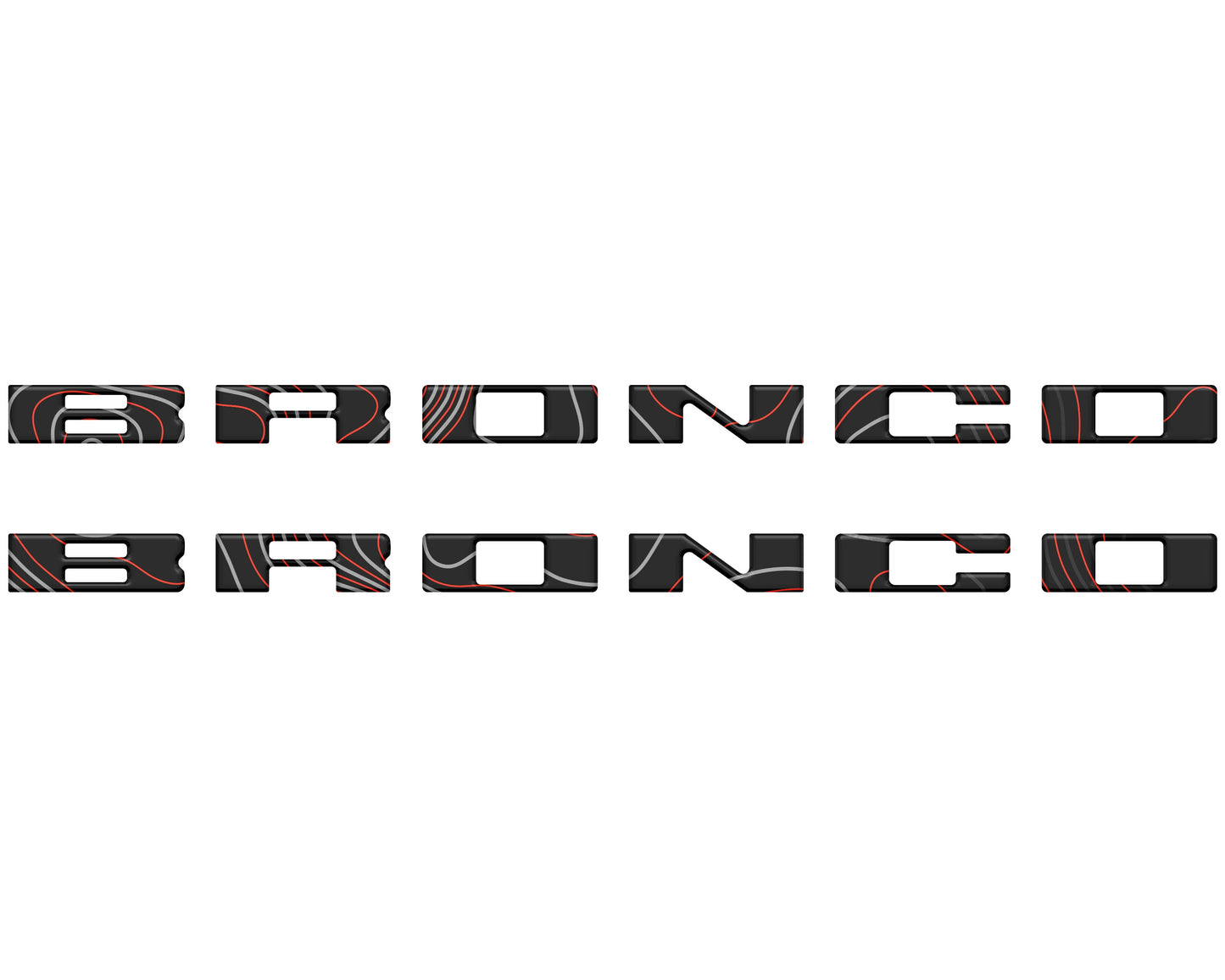 Bronco Running Board Letter Inserts/Overlays Fits 2021-2026 Ford Bronco