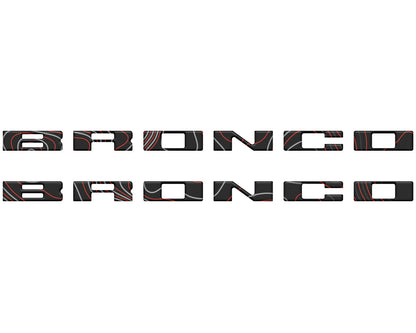 Bronco Running Board Letter Inserts/Overlays Fits 2021-2026 Ford Bronco