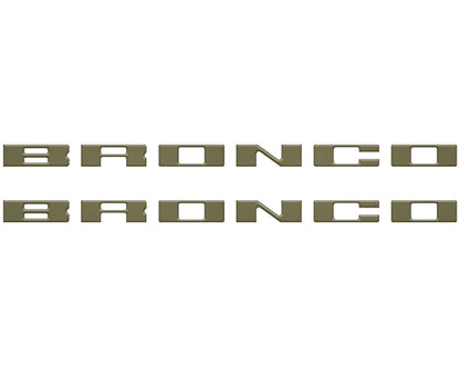 Bronco Running Board Letter Inserts/Overlays Fits 2021-2026 Ford Bronco