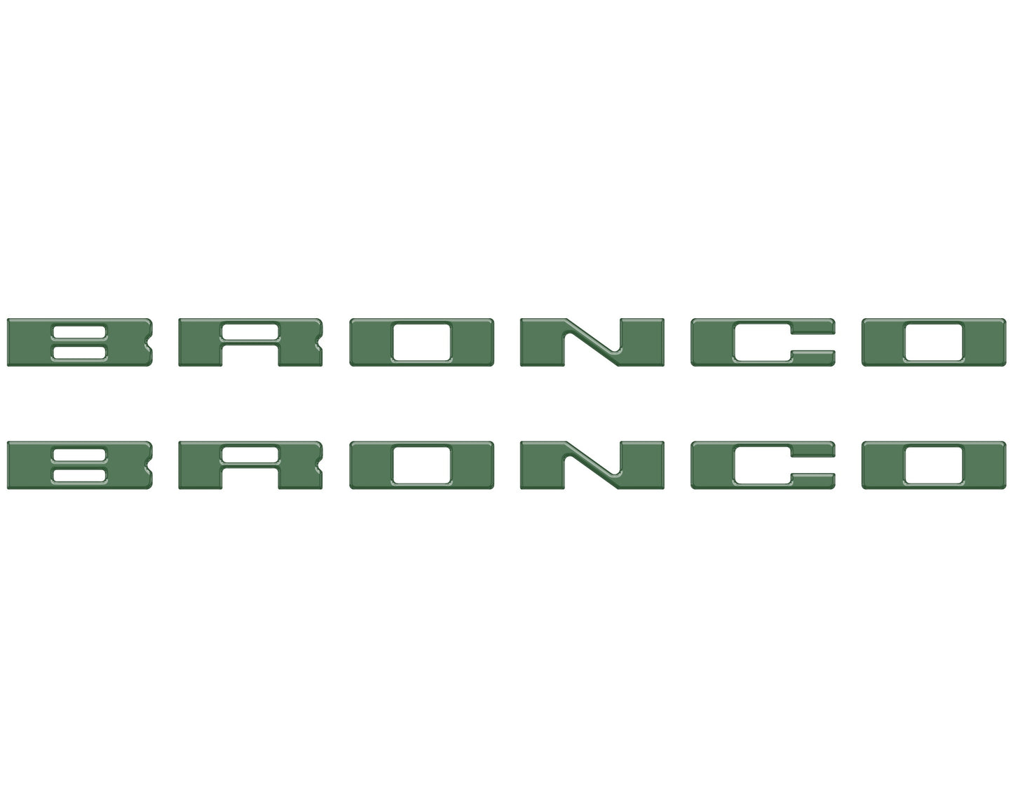 Bronco Running Board Letter Inserts/Overlays Fits 2021-2026 Ford Bronco
