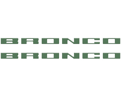 Bronco Running Board Letter Inserts/Overlays Fits 2021-2026 Ford Bronco