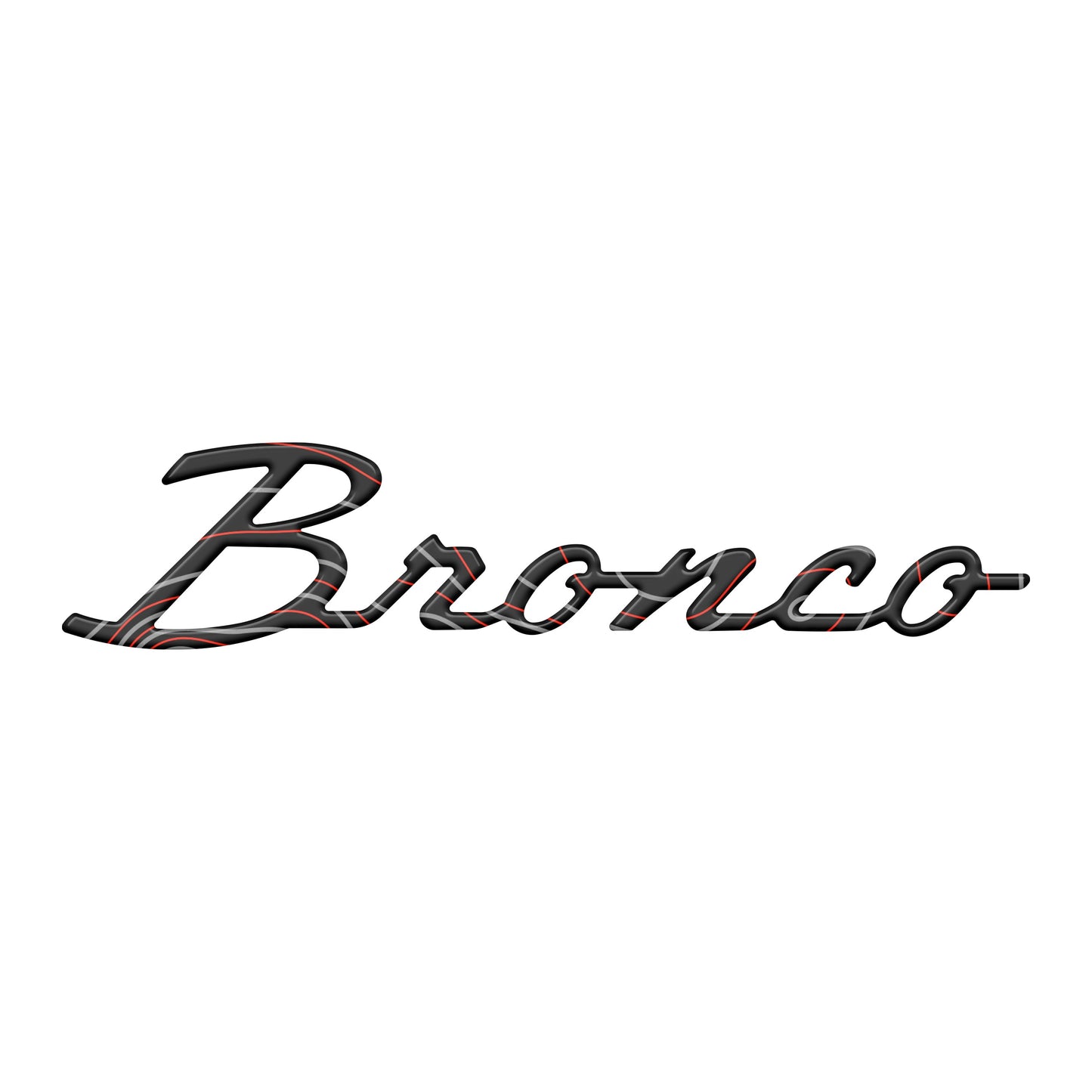 Bronco Script Badge Fits 2021-2026 Ford Bronco