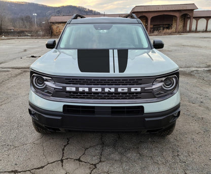 Offset Stripes Hood Decal Cover for 2021-2025 Ford Bronco Sport