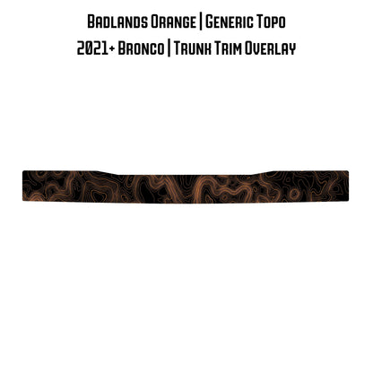 Topo Trunk Trim Overlay / Protector - 2021+ Bronco