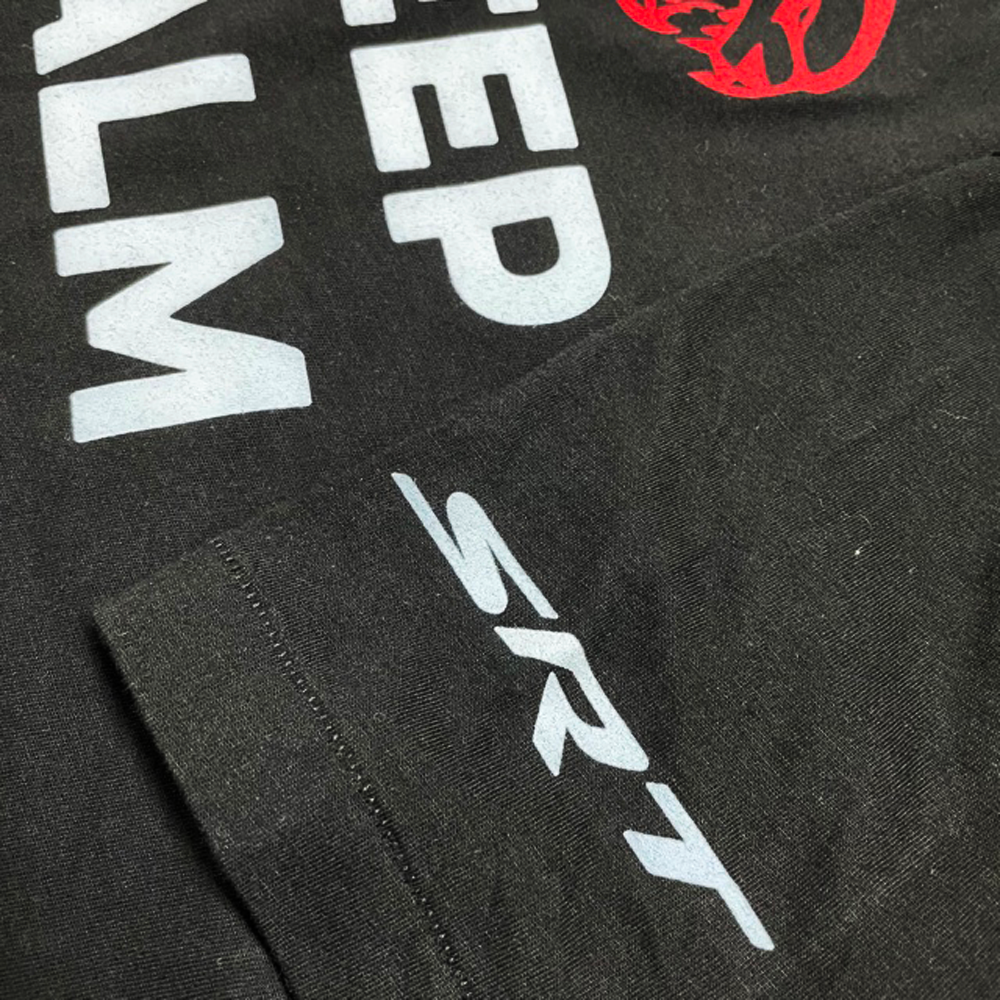 Mens Dodge SRT Hellcat “Keep Calm and Burnout” T-shirt (Black)-FINAL SALE