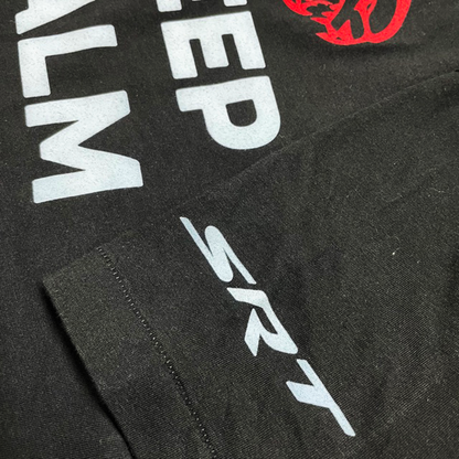 Mens Dodge SRT Hellcat “Keep Calm and Burnout” T-shirt (Black)-FINAL SALE
