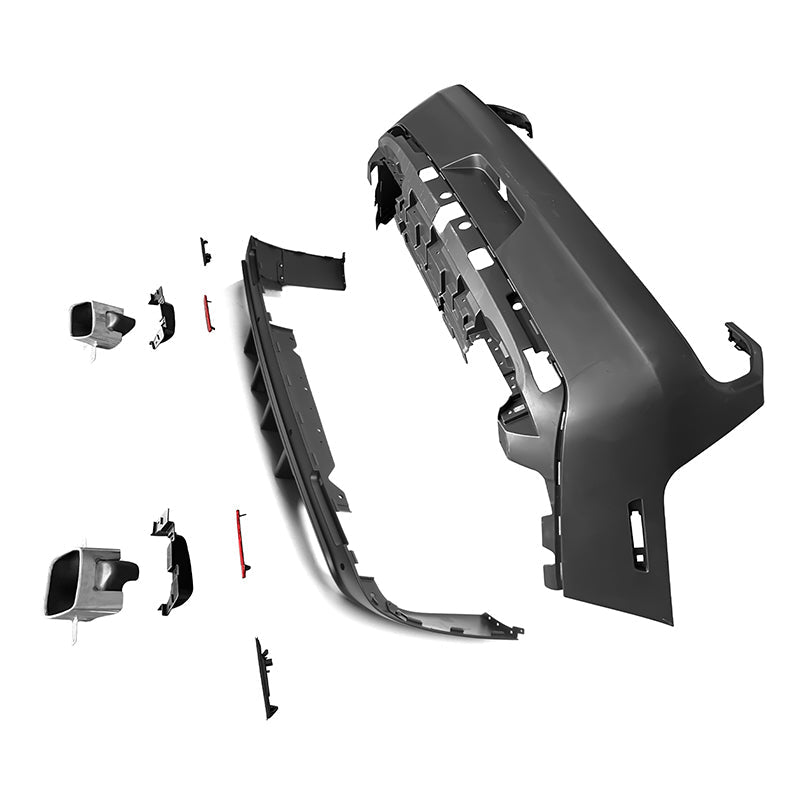 2008-2014 Challenger Front+Rear Bumper Cover+Fender Flares+V3 Diffuser