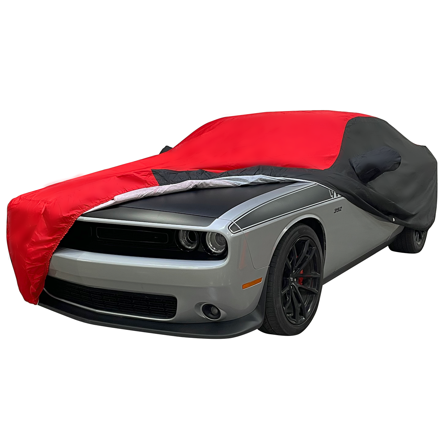 2008-2023 Dodge Challenger Ultraguard Plus Car Cover - 300D Indoor/Outdoor Protection - Red/Black