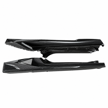 VOR Style Carbon Fiber Side Skirts for Lamborghini Huracan LP580 LP610
