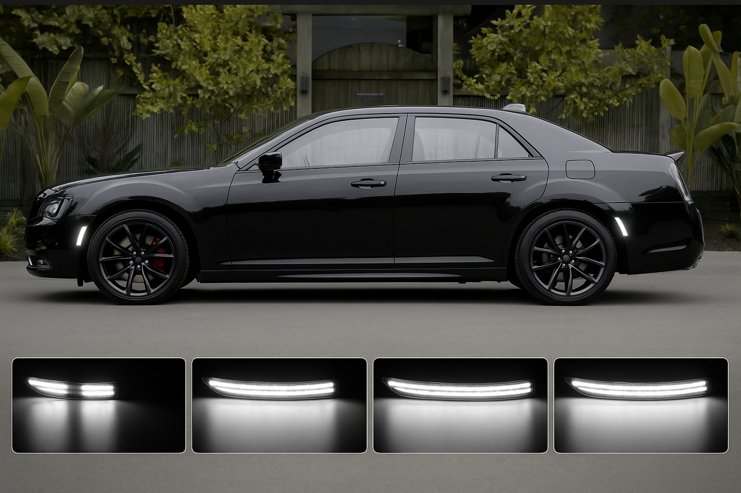 CHRYSLER 300 15-23 FRONT/REAR DYNAMIC SMOKED LED SIDE MARKERS