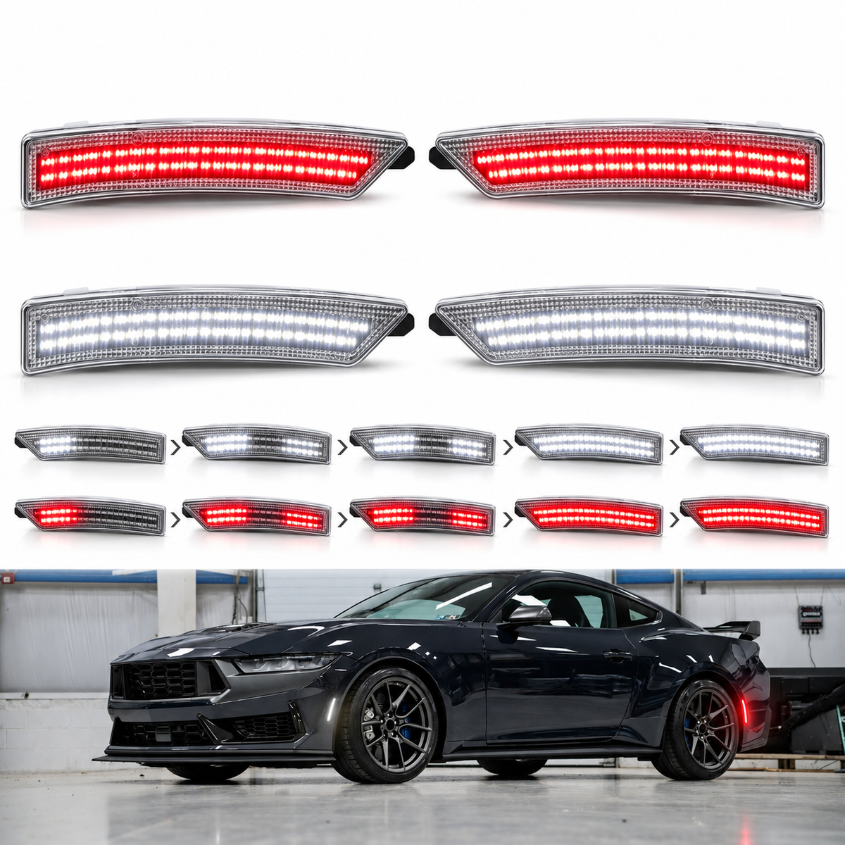 MUSTANG 24-26 FRONT/REAR DYNAMIC LED SIDE MARKERS
