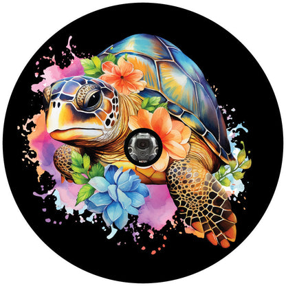 Watercolor Sea Turtle Bronco Spare Tire Cover