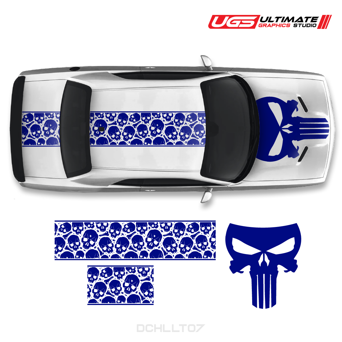 Dodge Challenger Top Skull Graphics