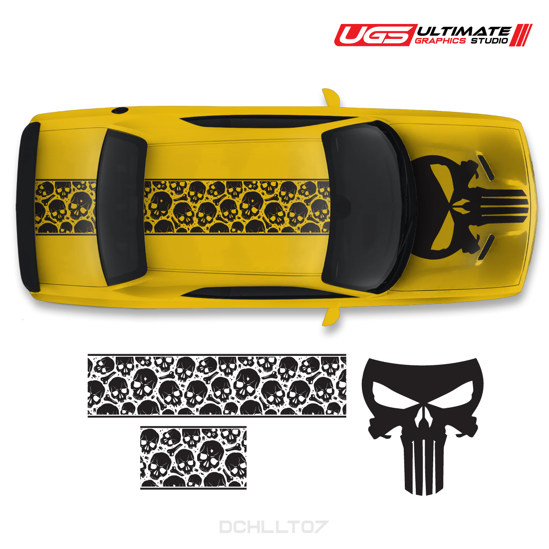 Dodge Challenger Top Skull Graphics