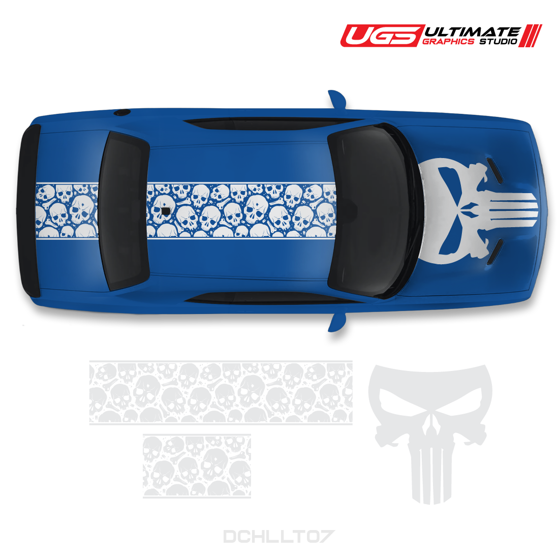 Dodge Challenger Top Skull Graphics