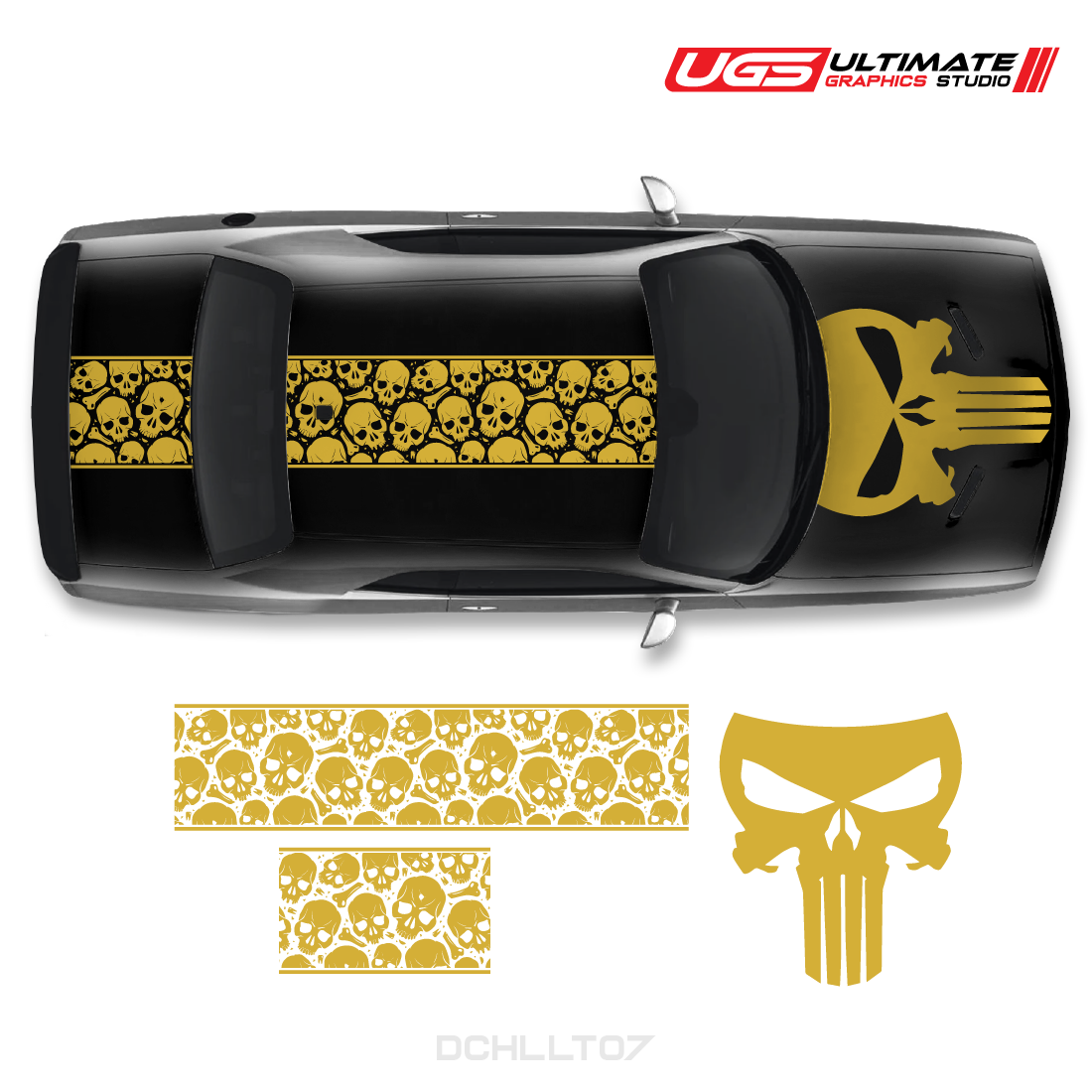 Dodge Challenger Top Skull Graphics