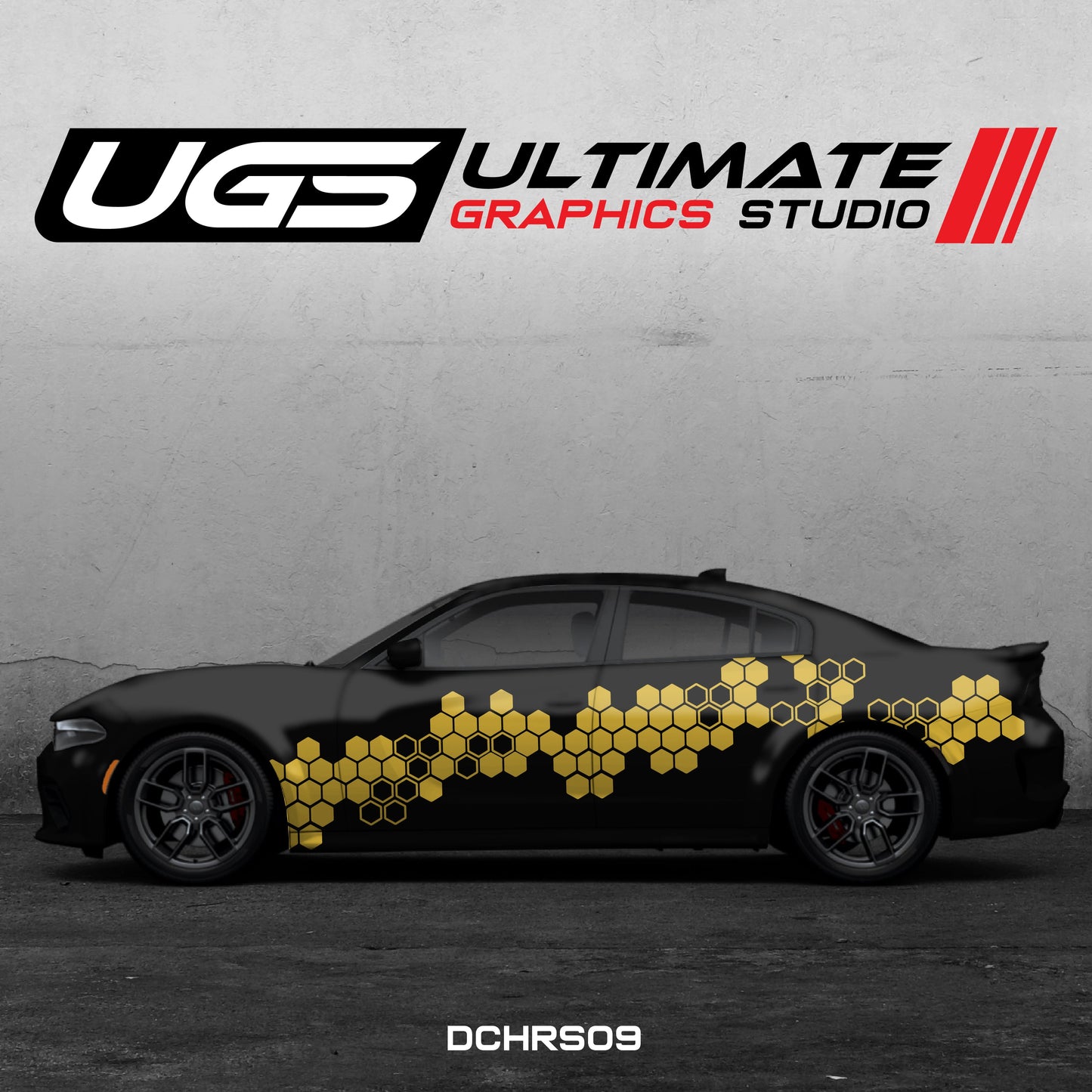 Dodge Charger Side Graphics 1 Color Pattern