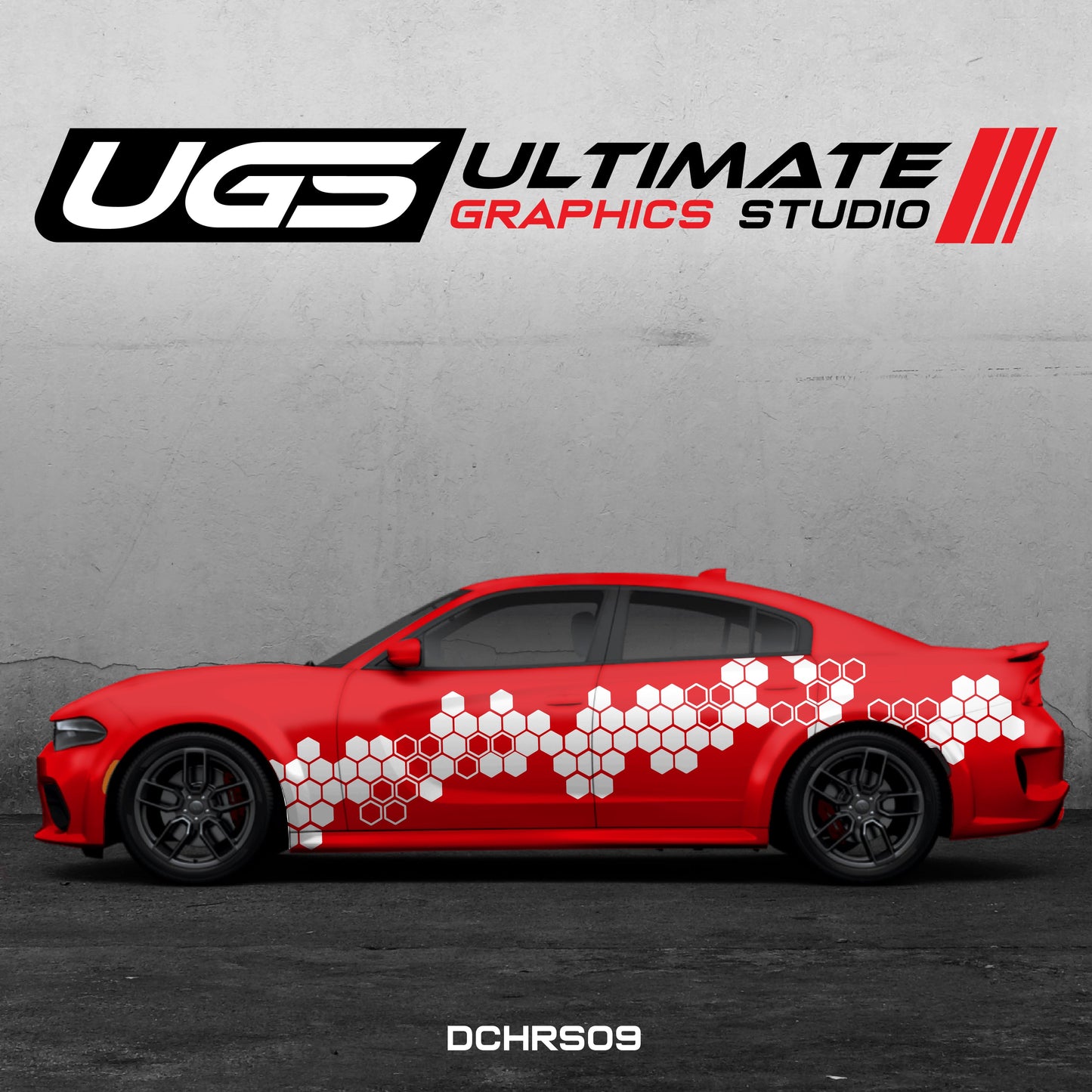 Dodge Charger Side Graphics 1 Color Pattern