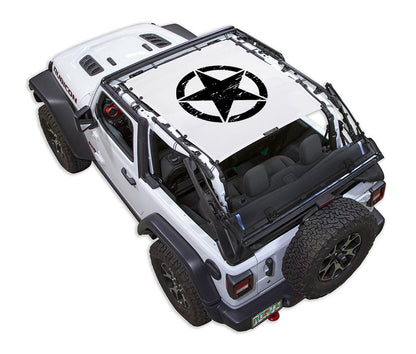 Jeep Wrangler JL 2-Door Sun Shade Stock Printed Shade Top (2018–2026)