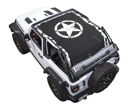 Jeep Wrangler JL 2-Door Sun Shade Stock Printed Shade Top (2018–2026)