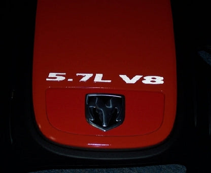 5.7L V8 Engine Cover Letter Overlays - Charger