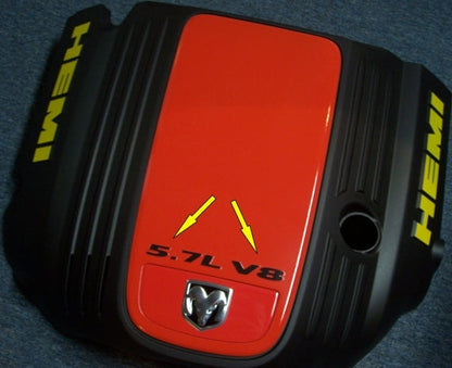 5.7L V8 Engine Cover Letter Overlays - Charger