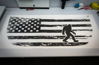 Stealth Clear American Flag Hood Overlay - 2021+ Bronco