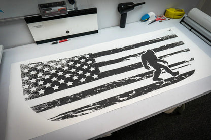 Stealth Clear American Flag Hood Overlay - 2021+ Bronco