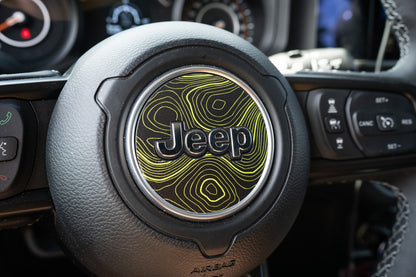 Topographic Steering Wheel Overlays - 2018+ Wrangler JL / Gladiator JT