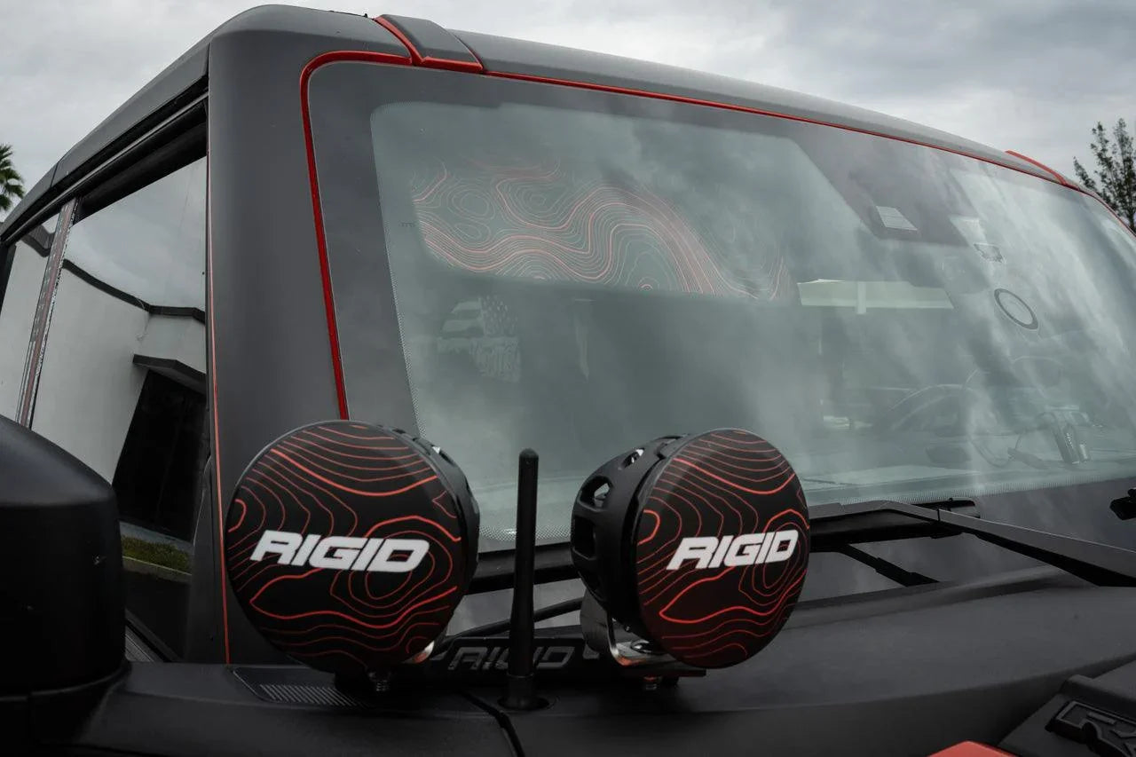 Topo Interior Sun Visor Overlays (Printed Series) - 2021+ Bronco (NO Homelink)