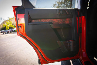 Topo Rear Interior Upper Door Card Insert Overlays (Printed Series) - 2021+ Bronco 4 Door
