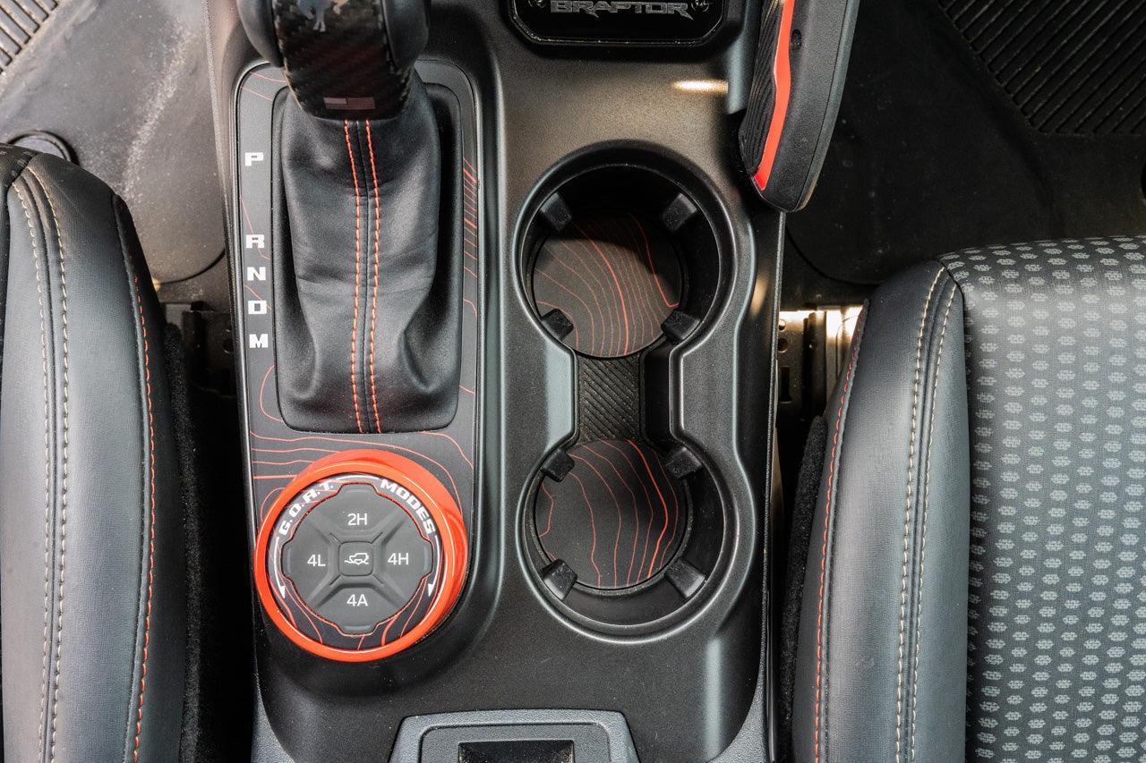 Topo Cup Holder Inserts (Printed Series + Acrylic) - 2021+ Bronco