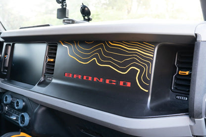 Topographic Map Dash Overlay V2 - 2021+ Bronco