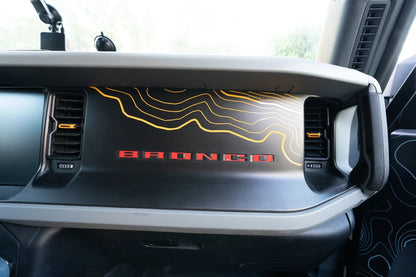 Topographic Map Dash Overlay V2 - 2021+ Bronco