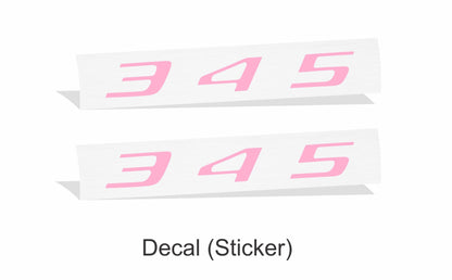 345 Fender Emblem Emblem Inlay Decal Stickers - 2023 Charger R/T