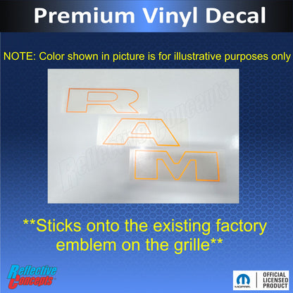 RAM Grille Emblem Overlay Decal   - 2021-2024 Ram TRX