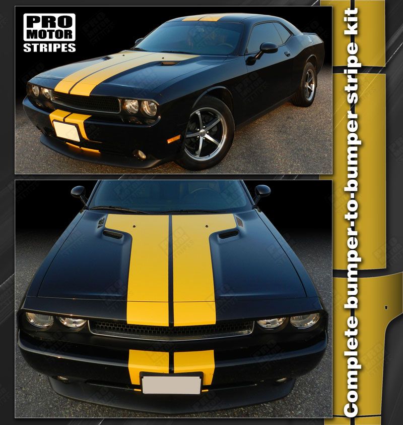 Dodge Challenger 2008-2023 Rally Double T-Stripes