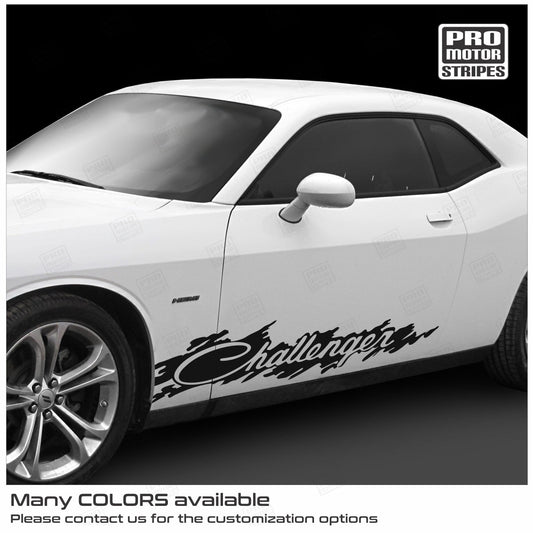 Dodge Challenger 2008-2023 Side Mud Splash Accent Stripes Decals