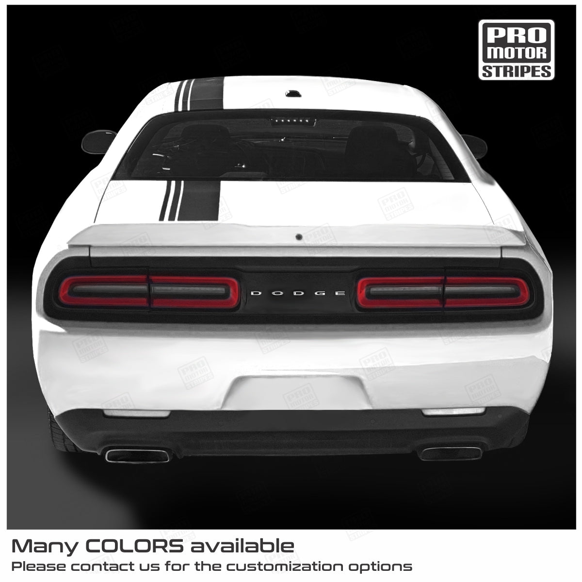 Dodge Challenger 2008-2023 Top Strobe Offset Stripes