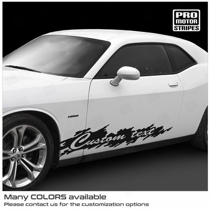 Dodge Challenger 2008-2023 Side Mud Splash Accent Stripes Decals