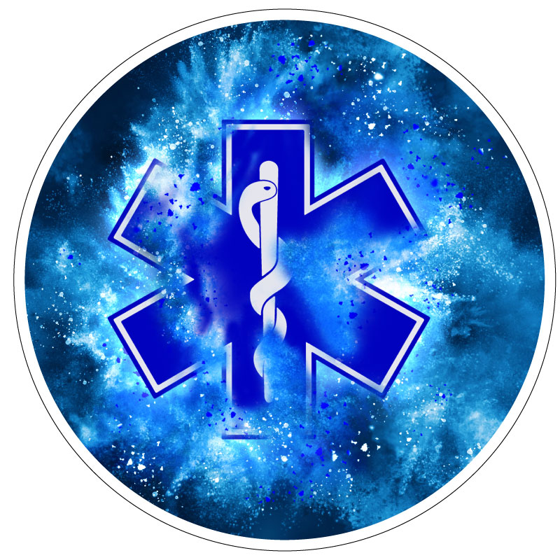Paramedic Insignia - Blue Explosion Bronco Spare Tire Cover