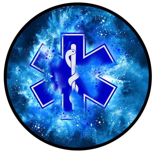 Paramedic Insignia - Blue Explosion Bronco Spare Tire Cover