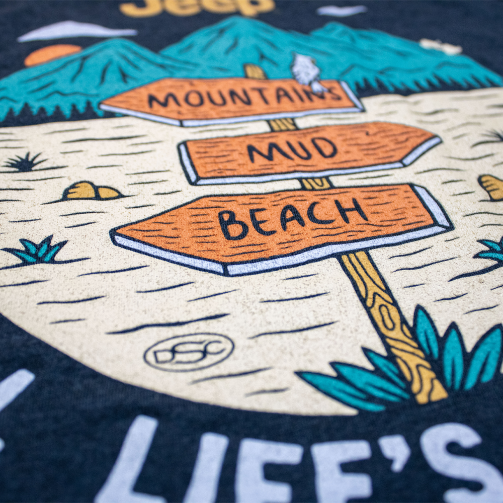 Ladies Jeep® For All Life's Adventures Long Sleeve Tunic T-shirt - Heather Black