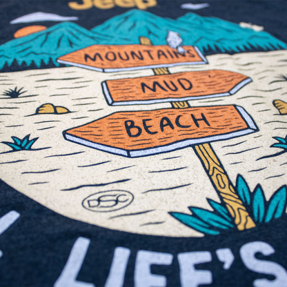 Ladies Jeep® For All Life's Adventures Long Sleeve Tunic T-shirt - Heather Black