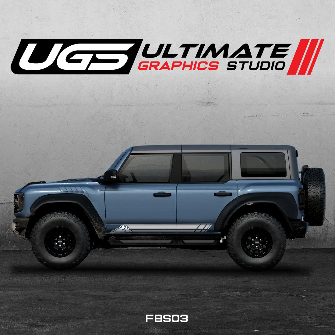 Ford Bronco Graphics 2 Color Mountain Graphics