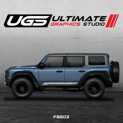 Ford Bronco Graphics 2 Color Mountain Graphics